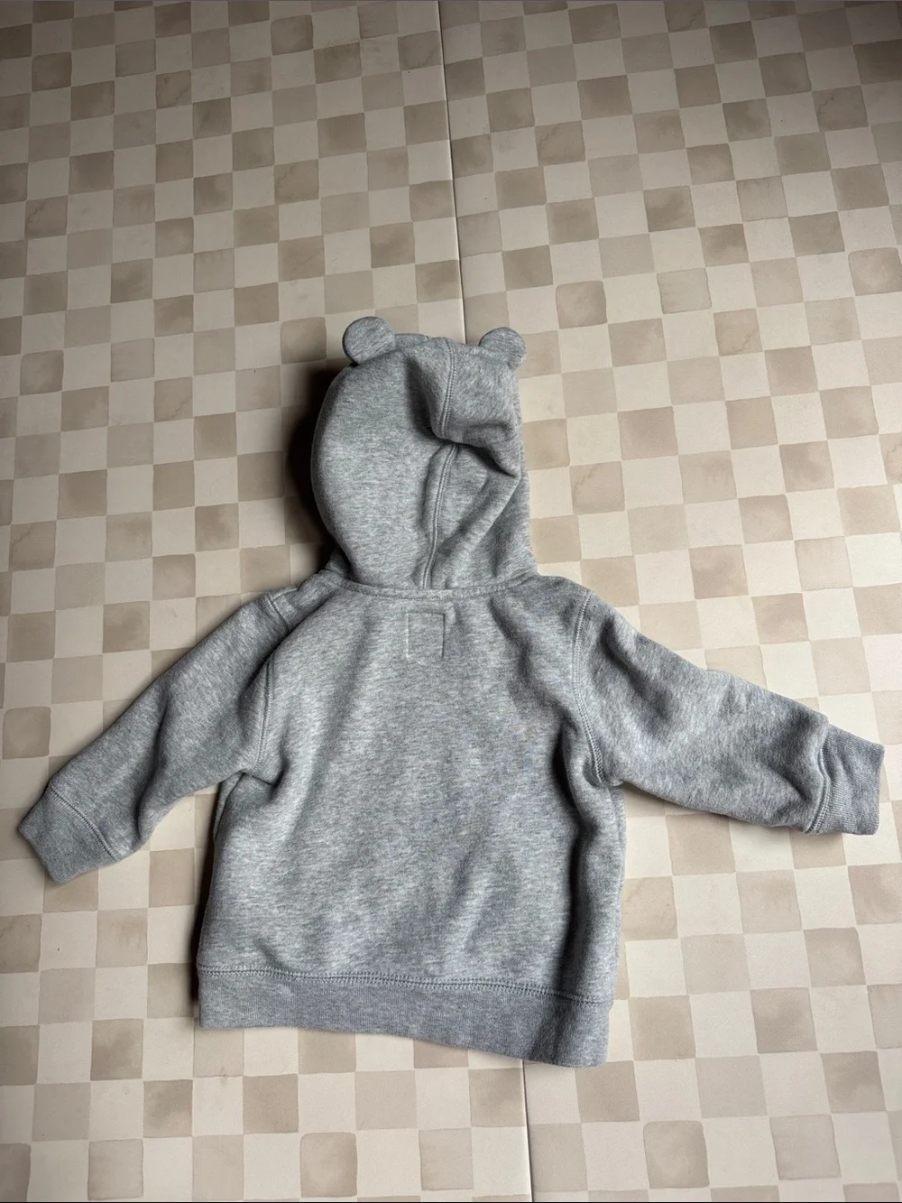 GAP Light Gray Hoodie with Ears and Navy Logo